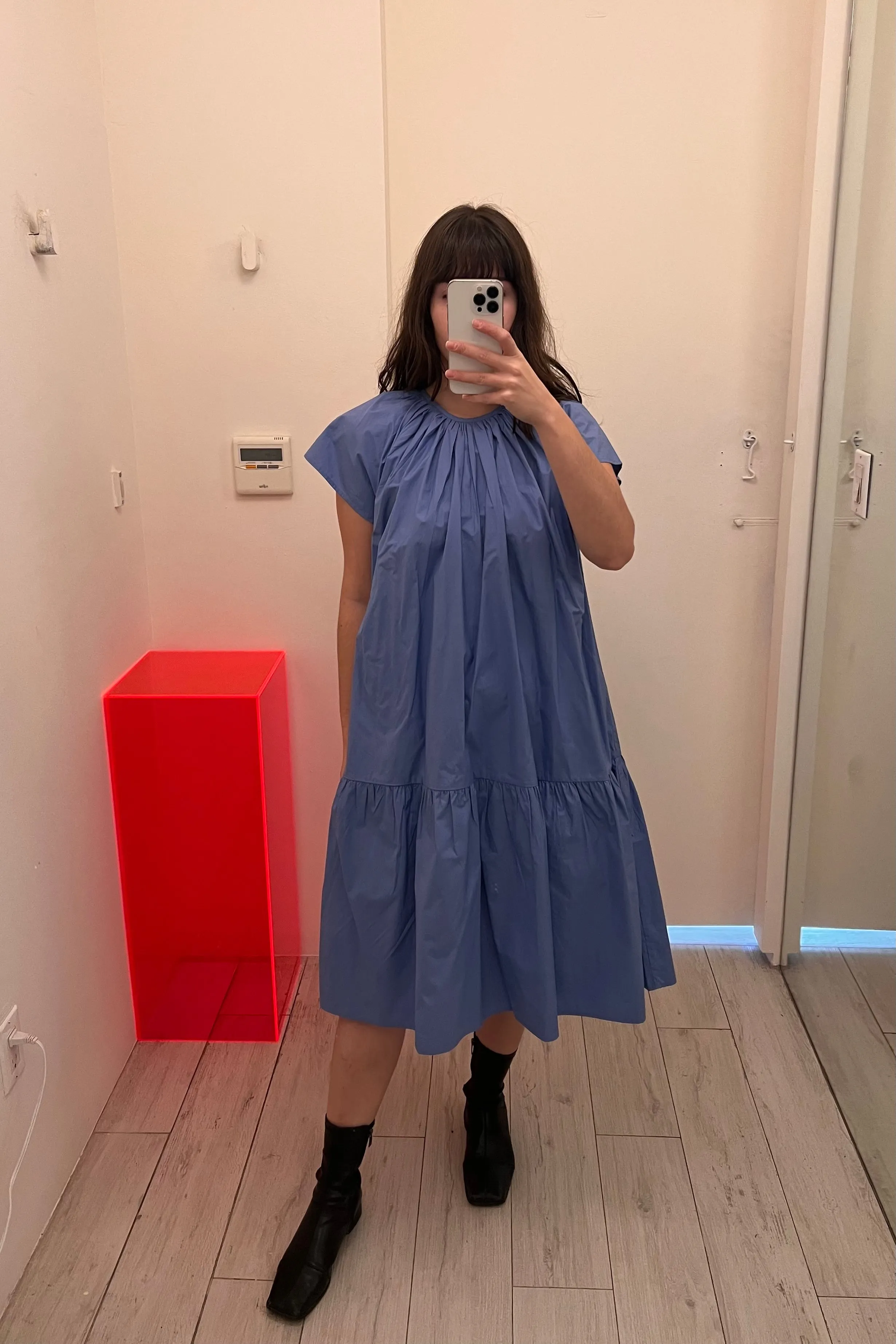 Farrow Dress Sample - Sky sold by WRAY