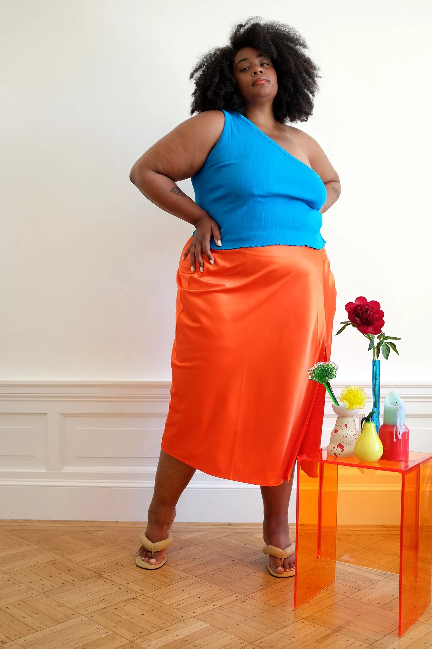 Slit Skirt - Construction Orange sold by WRAY product image thumbnail 4