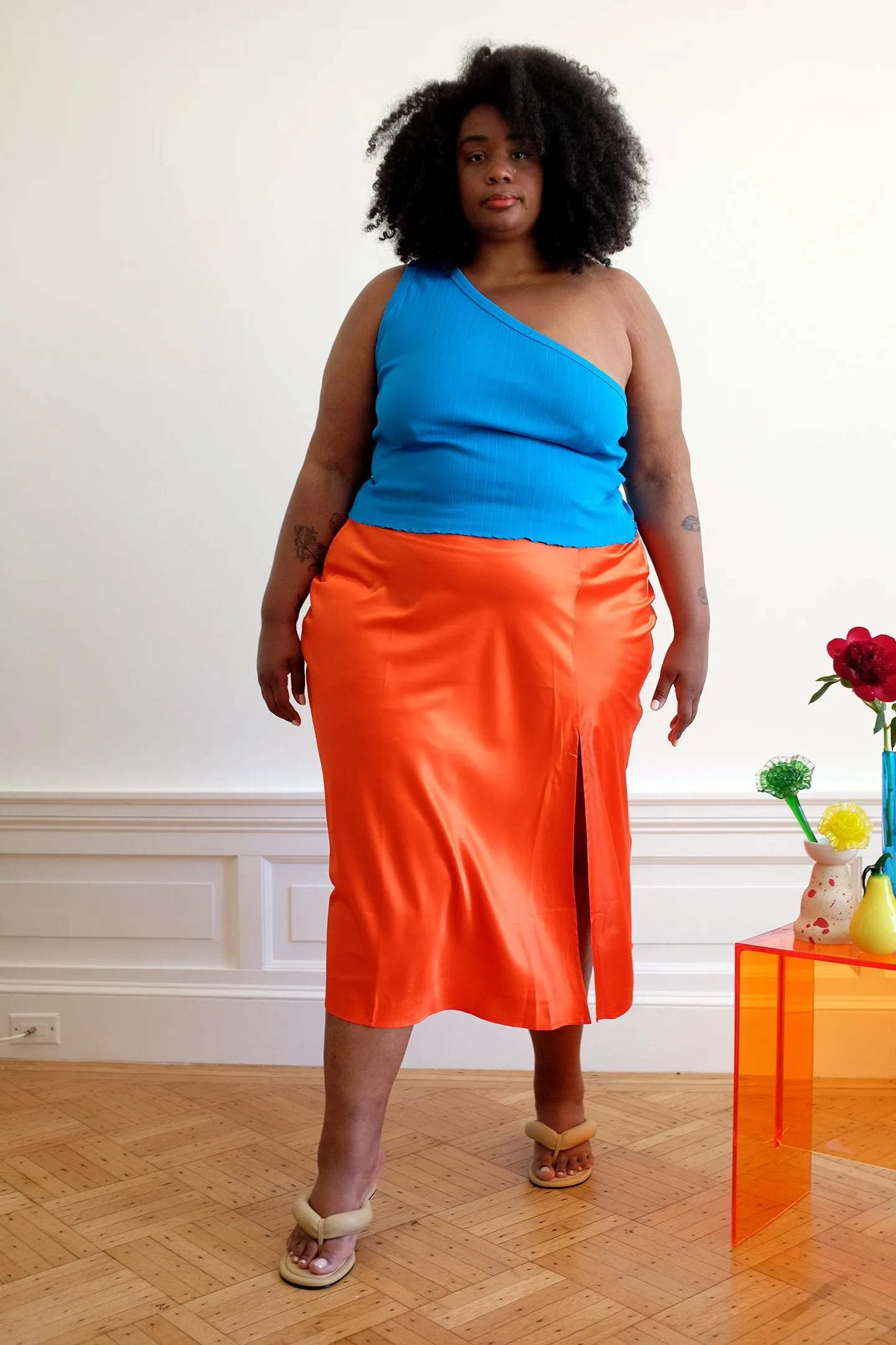 Slit Skirt - Construction Orange sold by WRAY product image thumbnail 3