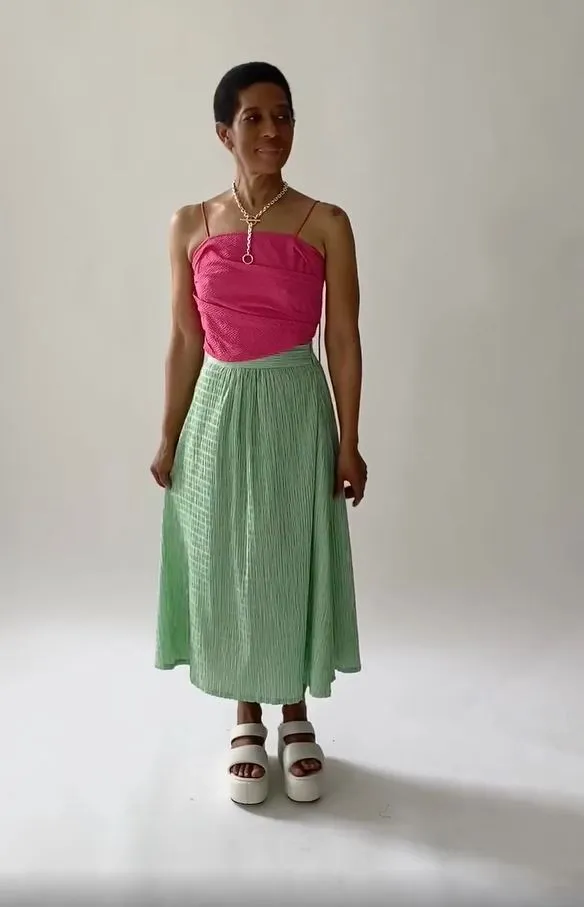 Saturday Skirt - Lawn Stripe sold by WRAY product image thumbnail 5