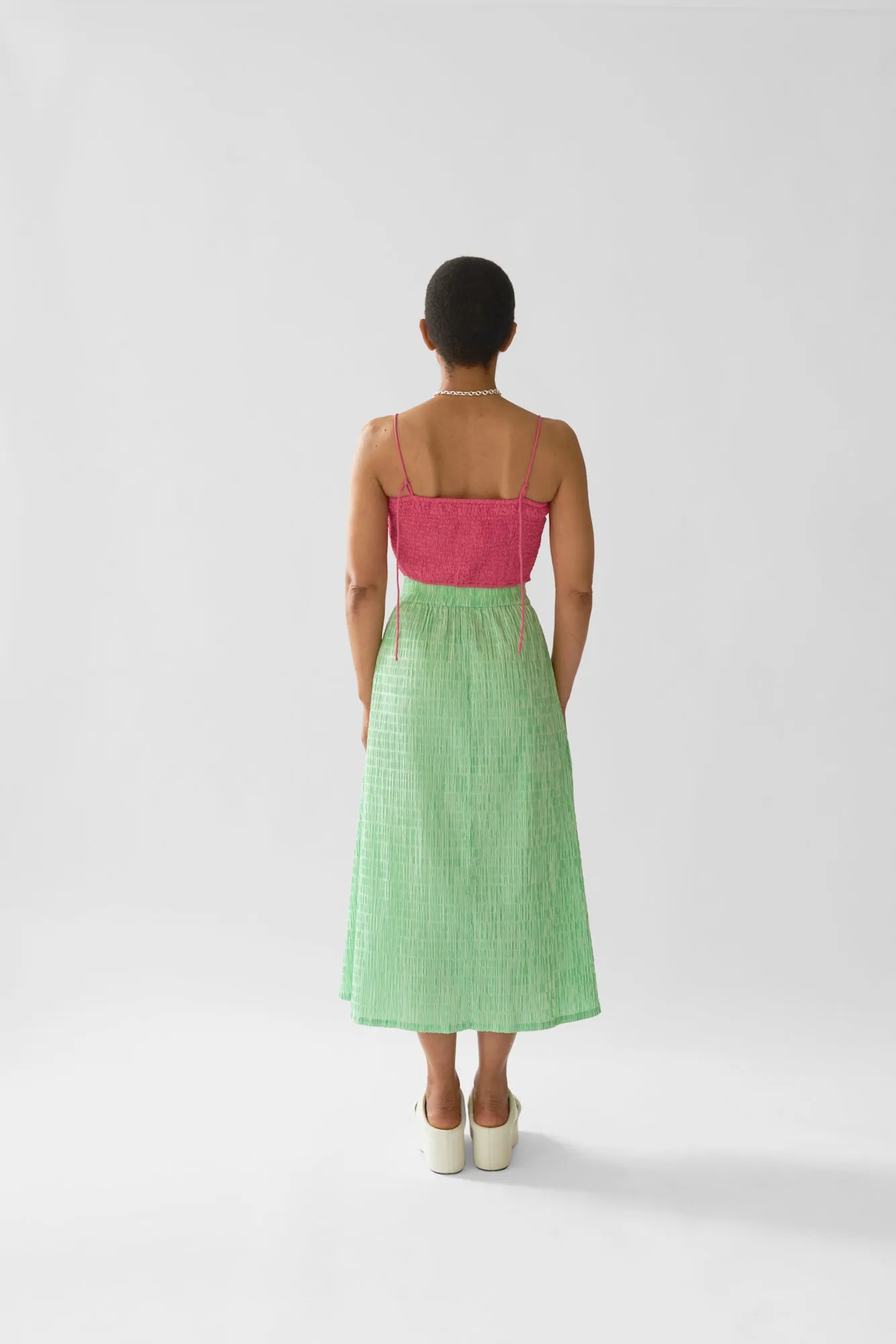 Saturday Skirt - Lawn Stripe sold by WRAY product image thumbnail 3