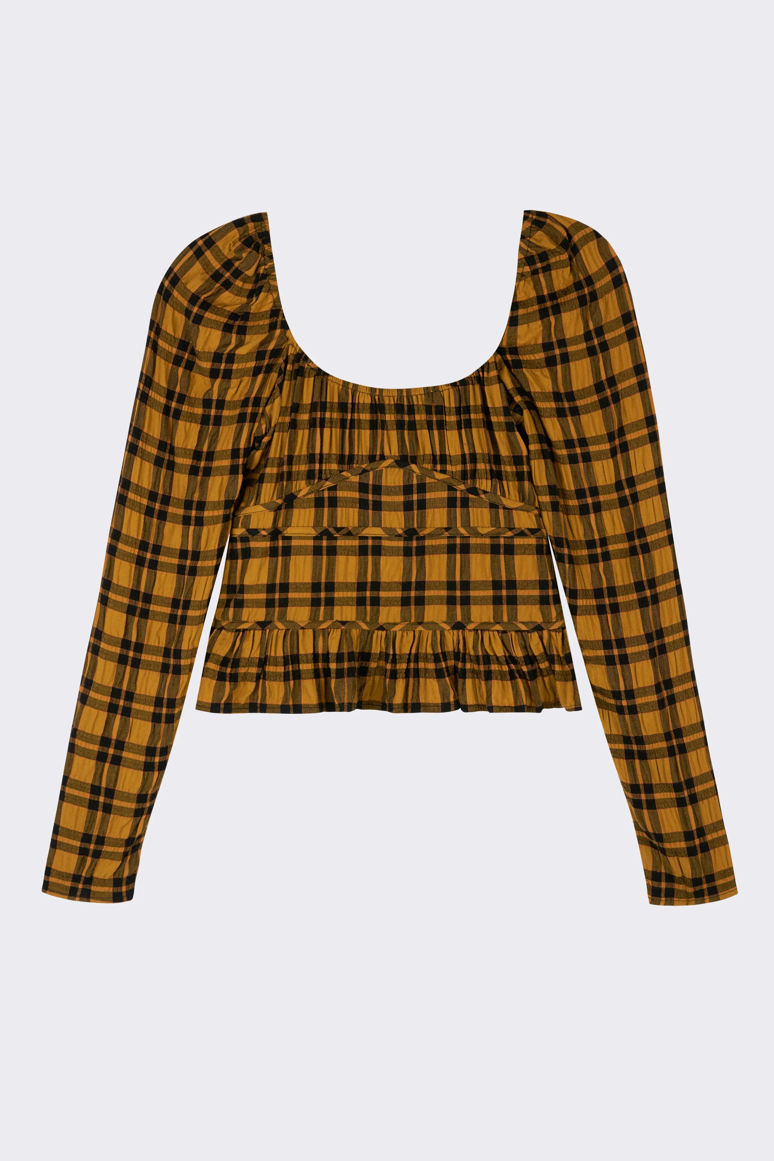 Salma Top - Gold Plaid sold by WRAY product image thumbnail 2