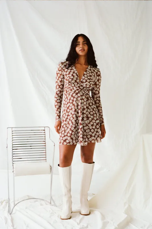 Nia Mini Wrap Dress - Daisy Shower made by WRAY