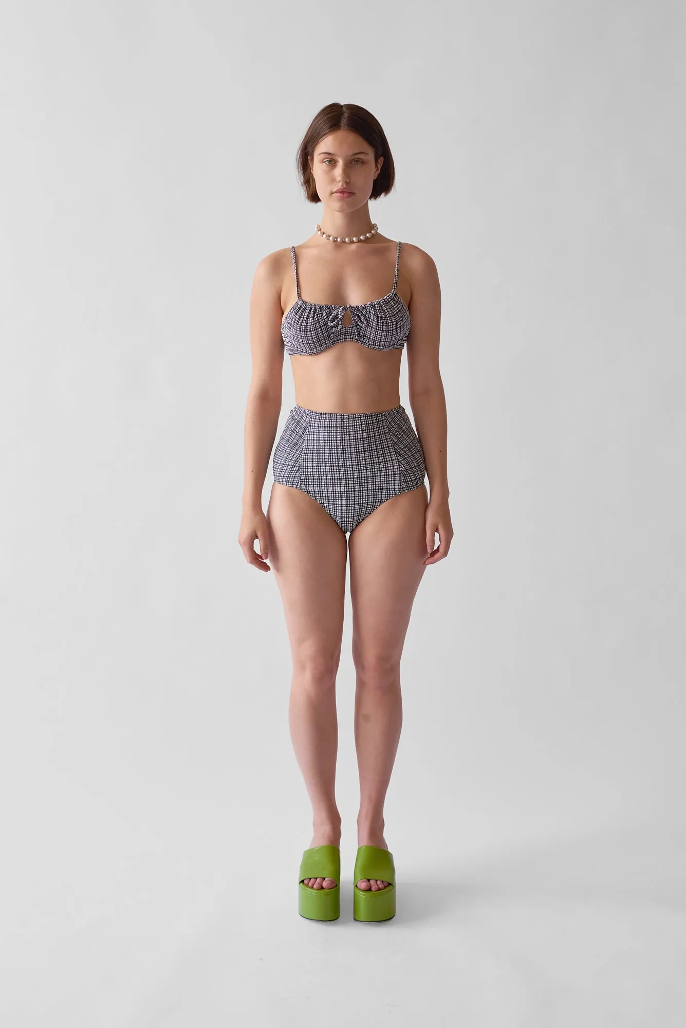 Neve Bikini Bottom - Graphic Gingham sold by WRAY