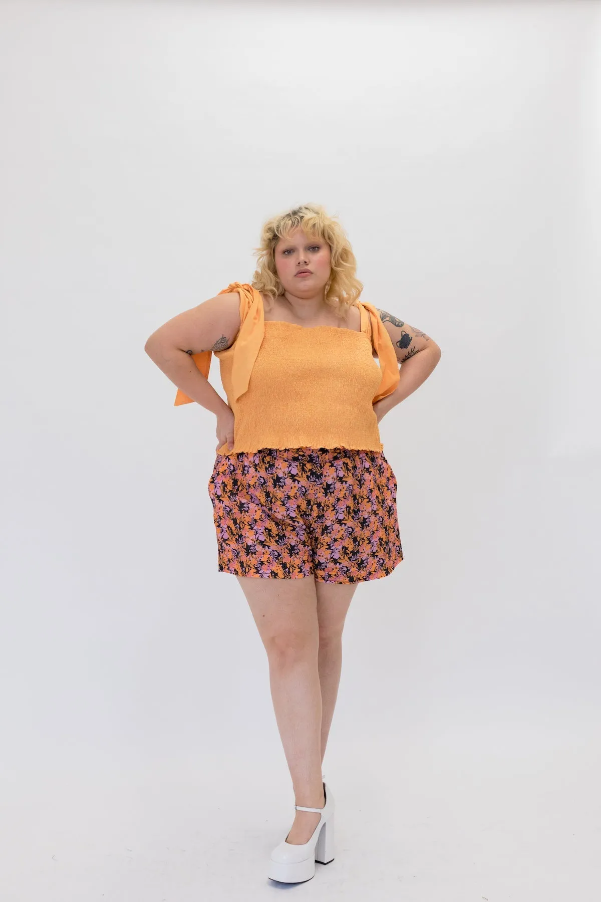 Montmartre Top - Cantaloupe sold by WRAY