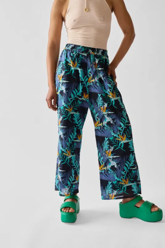 Luna Pant - Midnight Tropical sold by WRAY