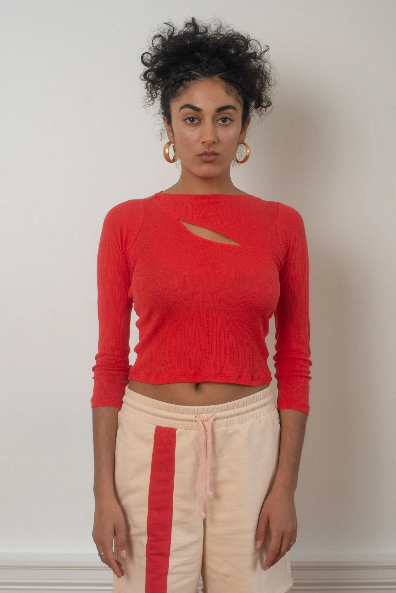 Long Sleeve Cut Out Top - Chili Pepper sold by WRAY product image thumbnail 2