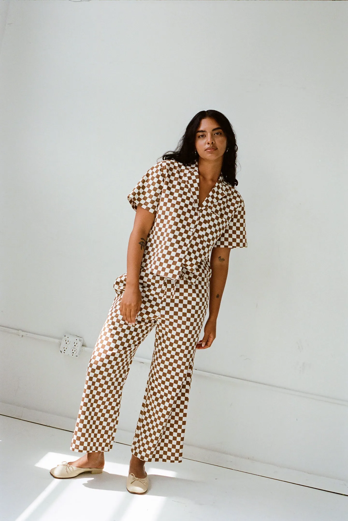 Long Lounge Set - Toast Check sold by WRAY product image thumbnail 4