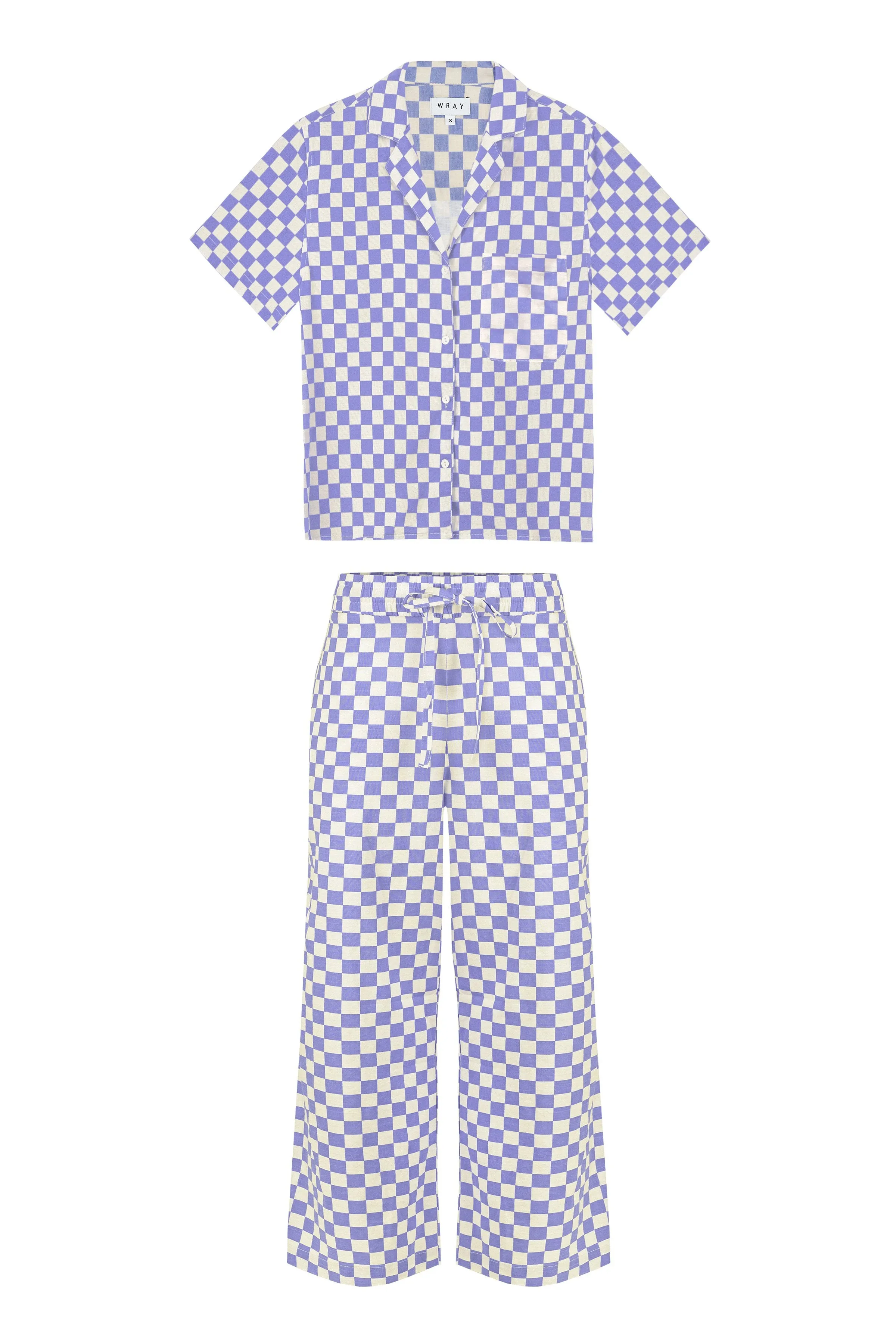 Long Lounge Set - Lilac Check sold by WRAY