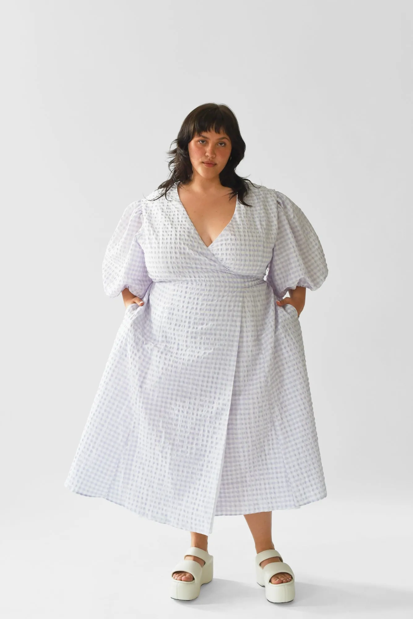 Juliette Dress - Hyacinth Gingham sold by WRAY product image thumbnail 4