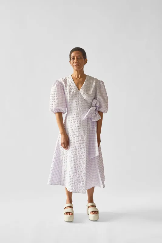 Juliette Dress - Hyacinth Gingham sold by WRAY