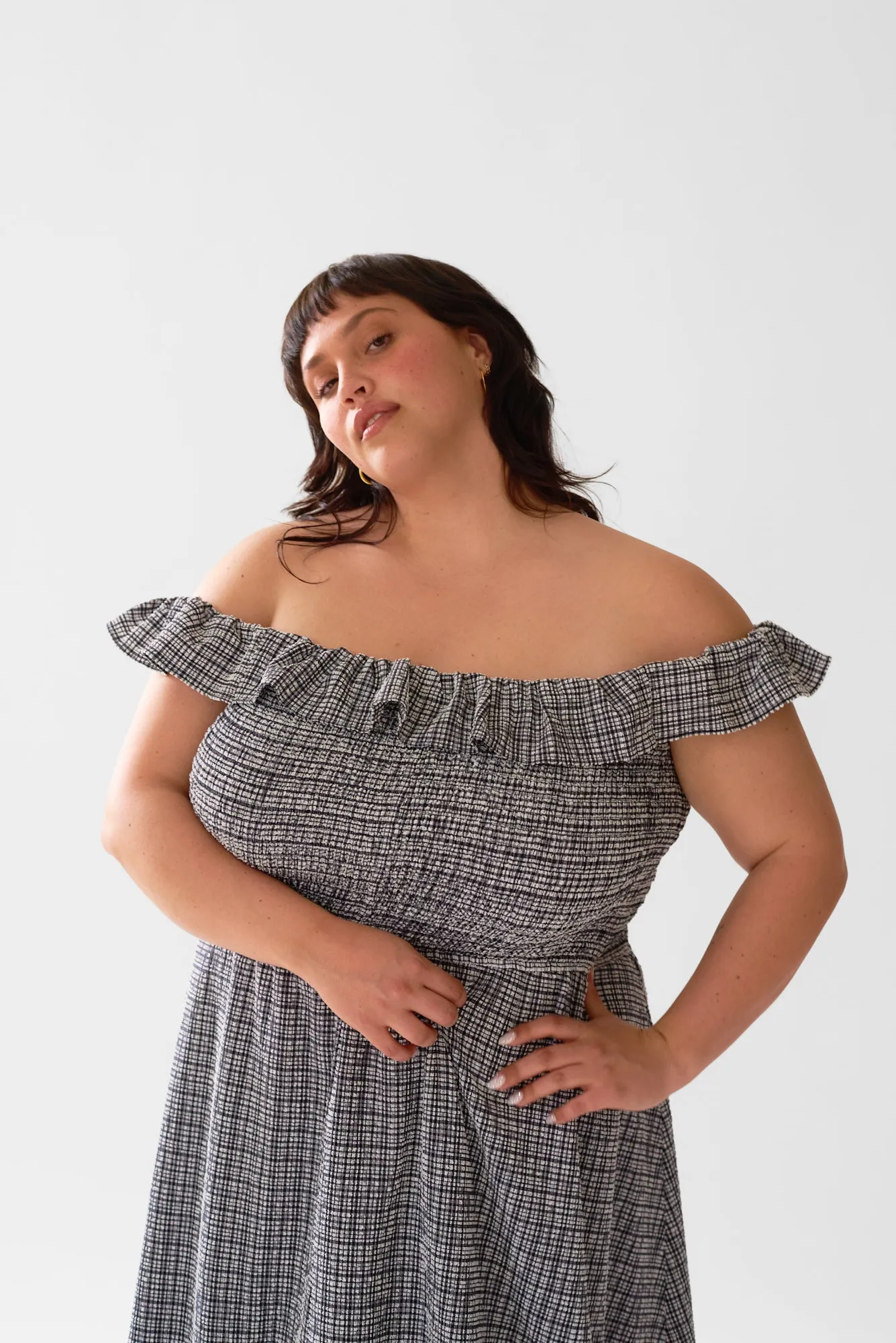 Claude Dress - Graphic Gingham sold by WRAY