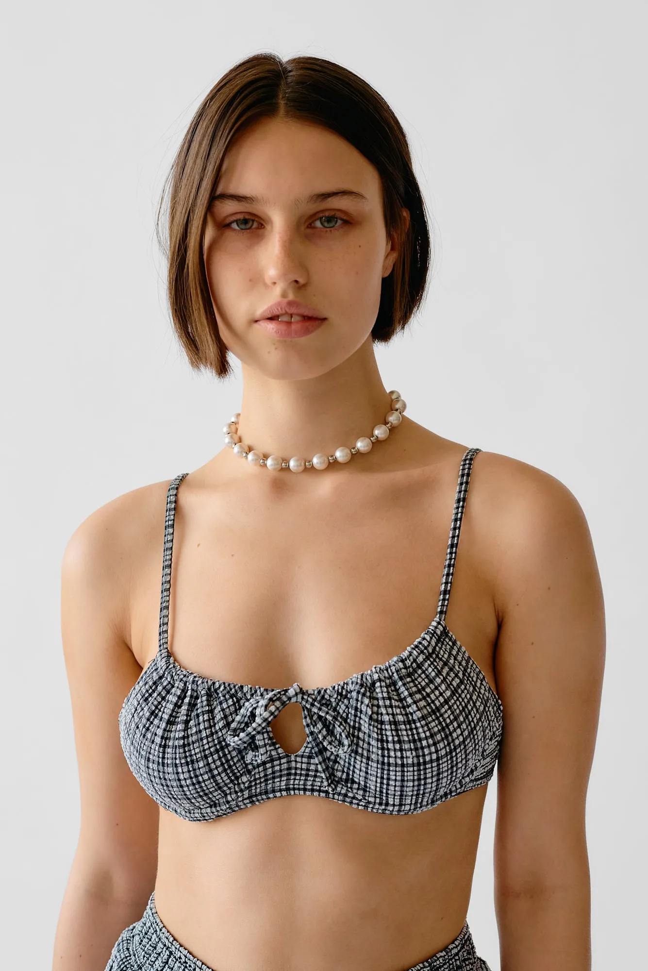 Neve Bikini Top - Graphic Gingham sold by WRAY product image thumbnail 3