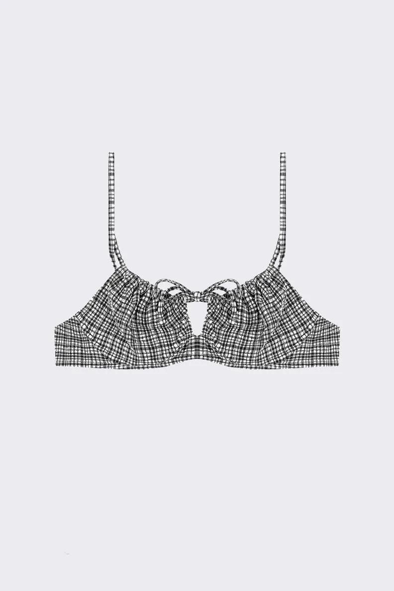 Neve Bikini Top - Graphic Gingham sold by WRAY product image thumbnail 2