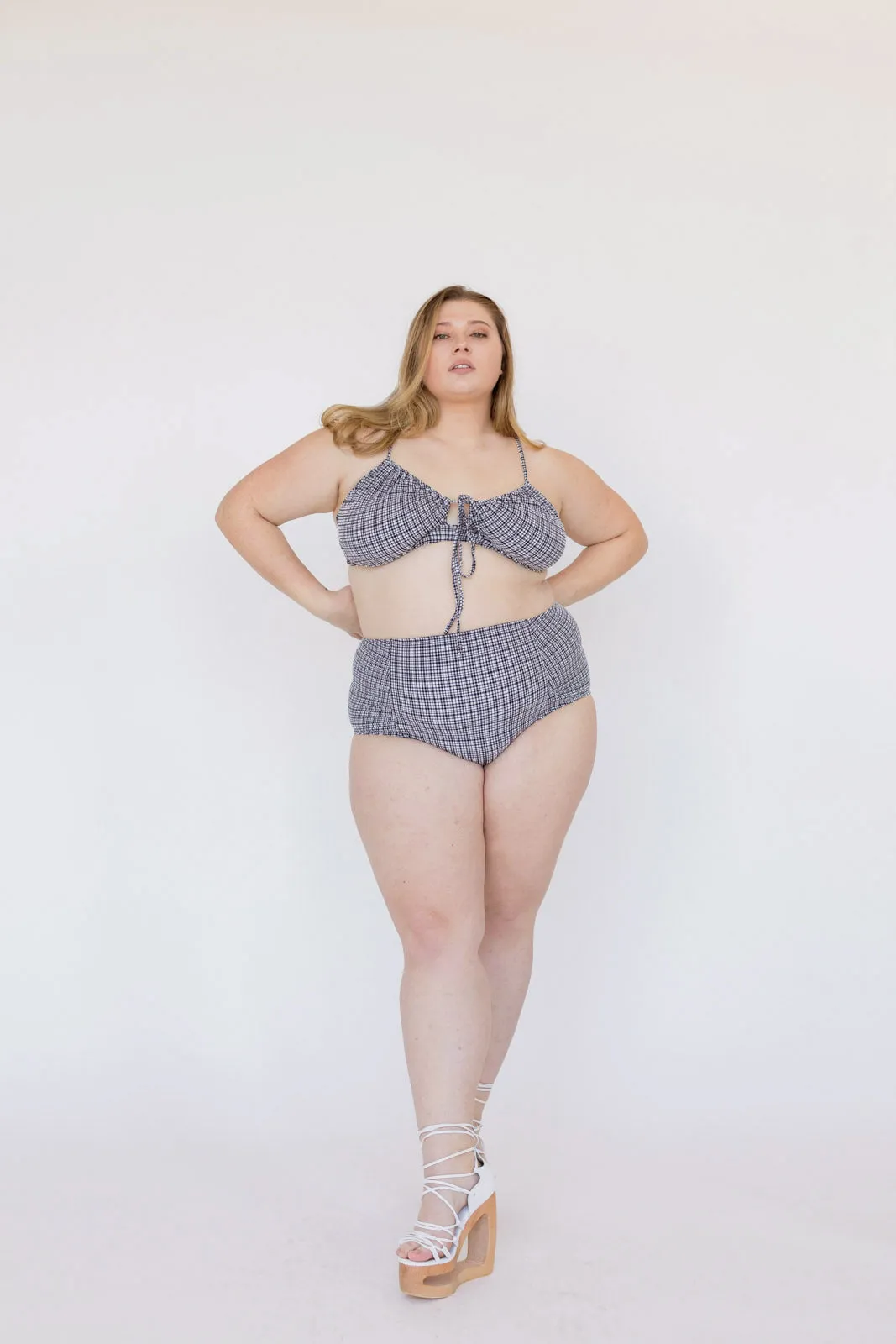 Neve Bikini Top - Graphic Gingham sold by WRAY product image thumbnail 5