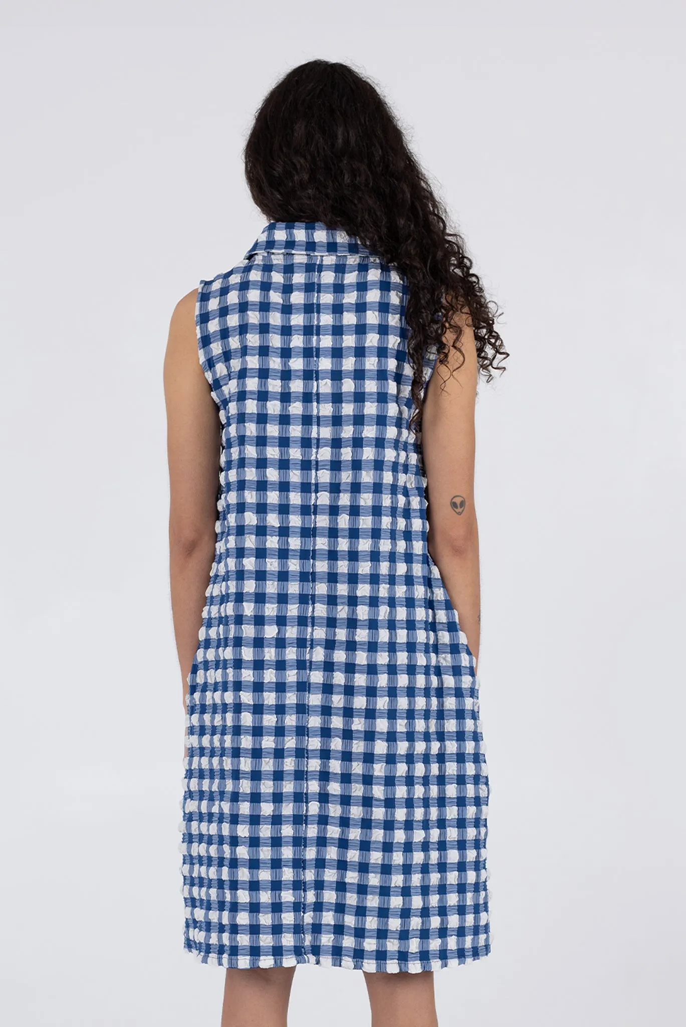 Brooks Dress - Navy Check sold by WRAY product image thumbnail 5