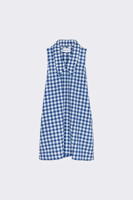 Brooks Dress - Navy Check sold by WRAY