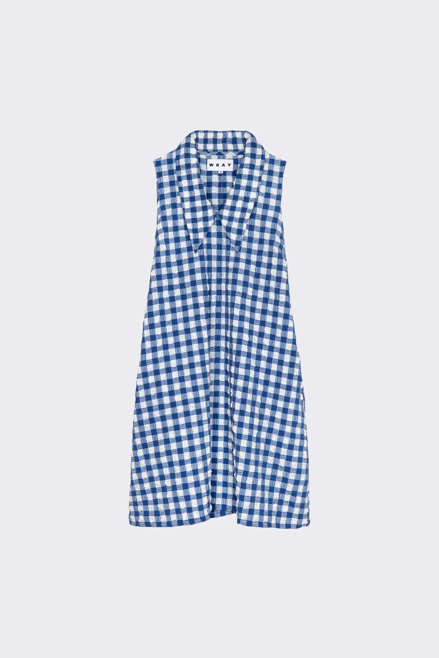 Brooks Dress - Navy Check sold by WRAY