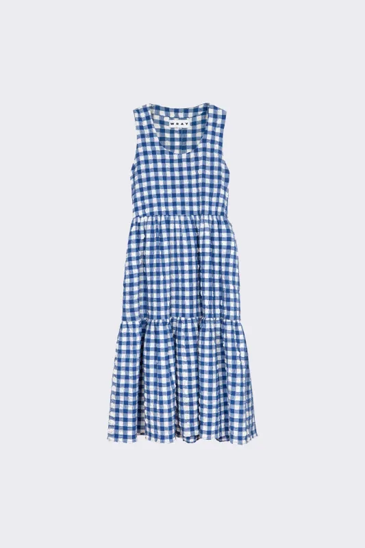 Austin Dress - Navy Check sold by WRAY