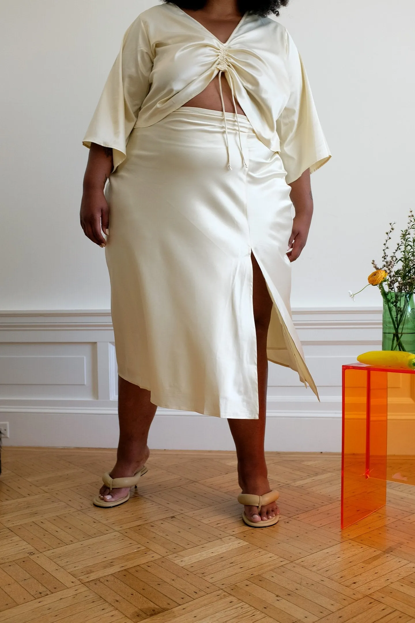Archive | Slit Skirt - Parchment sold by WRAY product image thumbnail 5