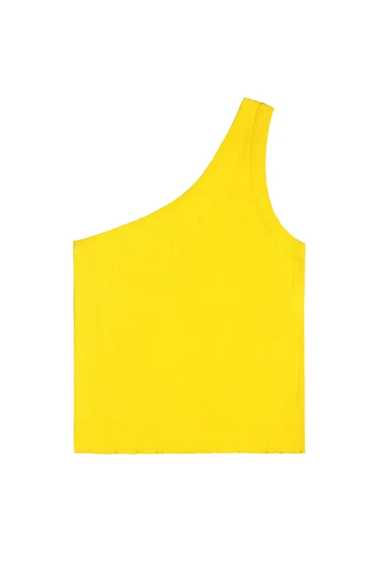 Archive | One Shoulder Tank - Canary sold by WRAY