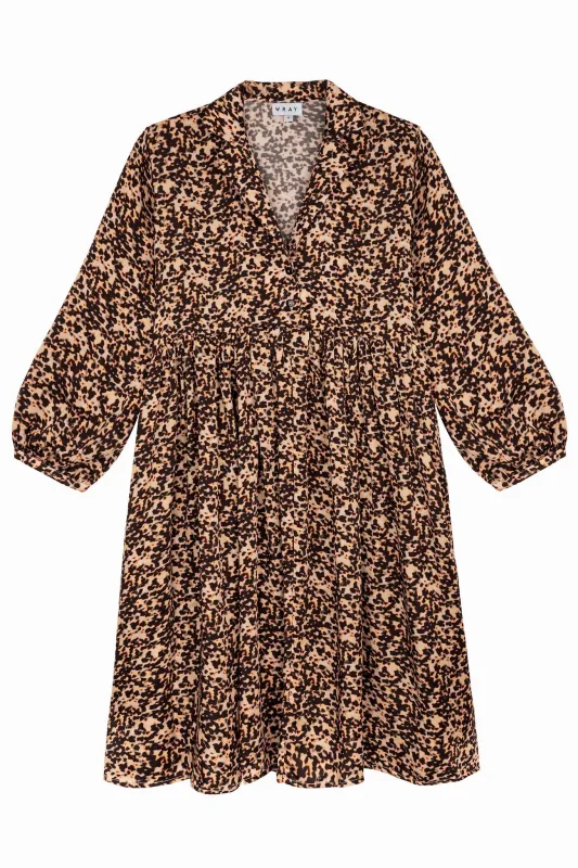 Quinn Dress - Tortoiseshell sold by WRAY