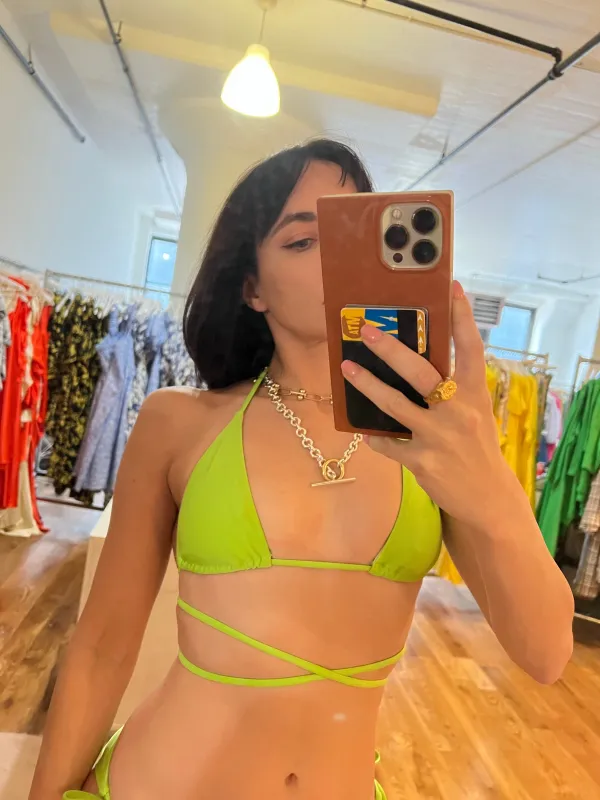 String Bikini Top - Limon sold by WRAY