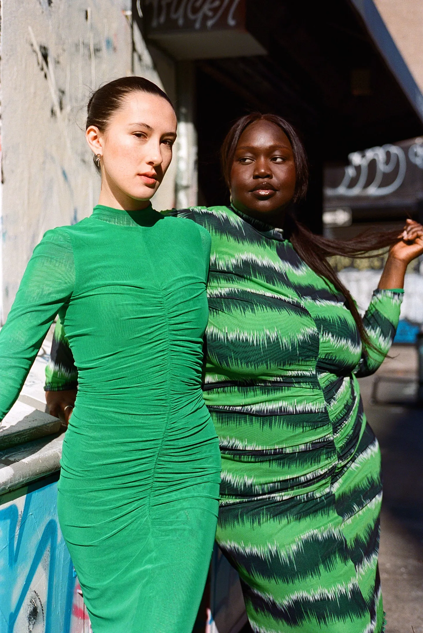 Gemini Dress - Electric Static / Power Green sold by WRAY