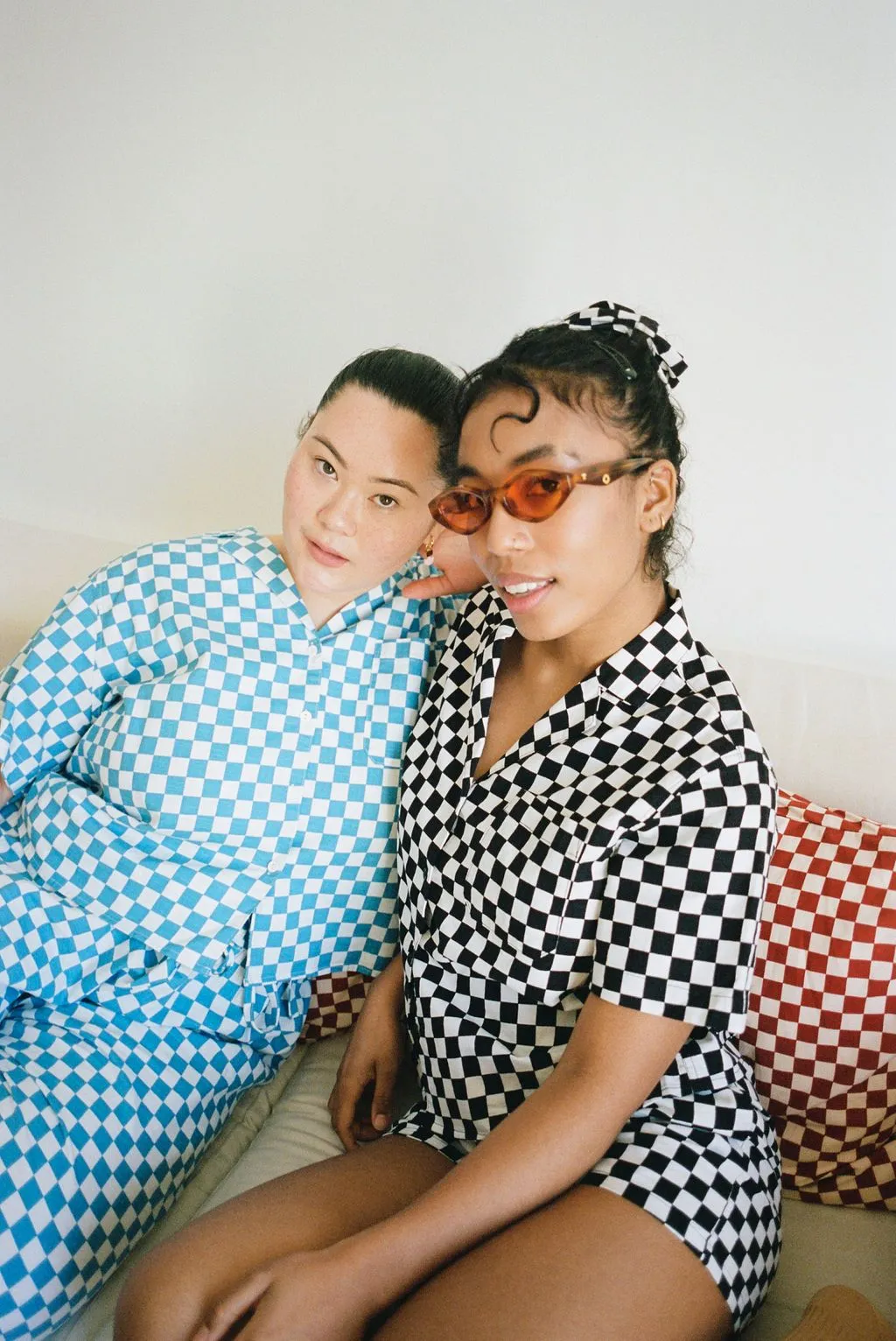 Long Lounge TOP ONLY - Aqua Check sold by WRAY product image thumbnail 3