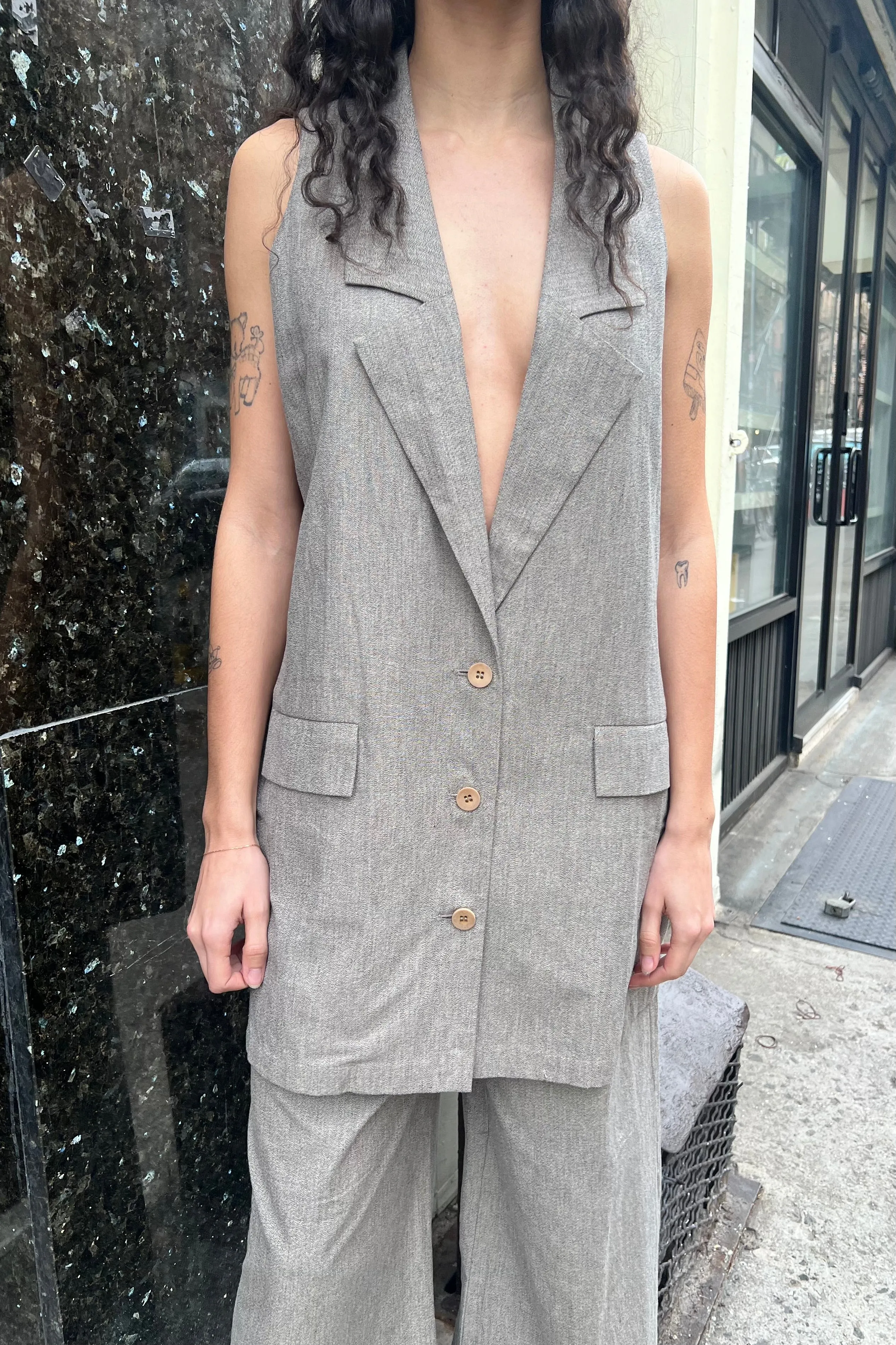 Jane Vest Sample - Heather Grey sold by WRAY product image thumbnail 2