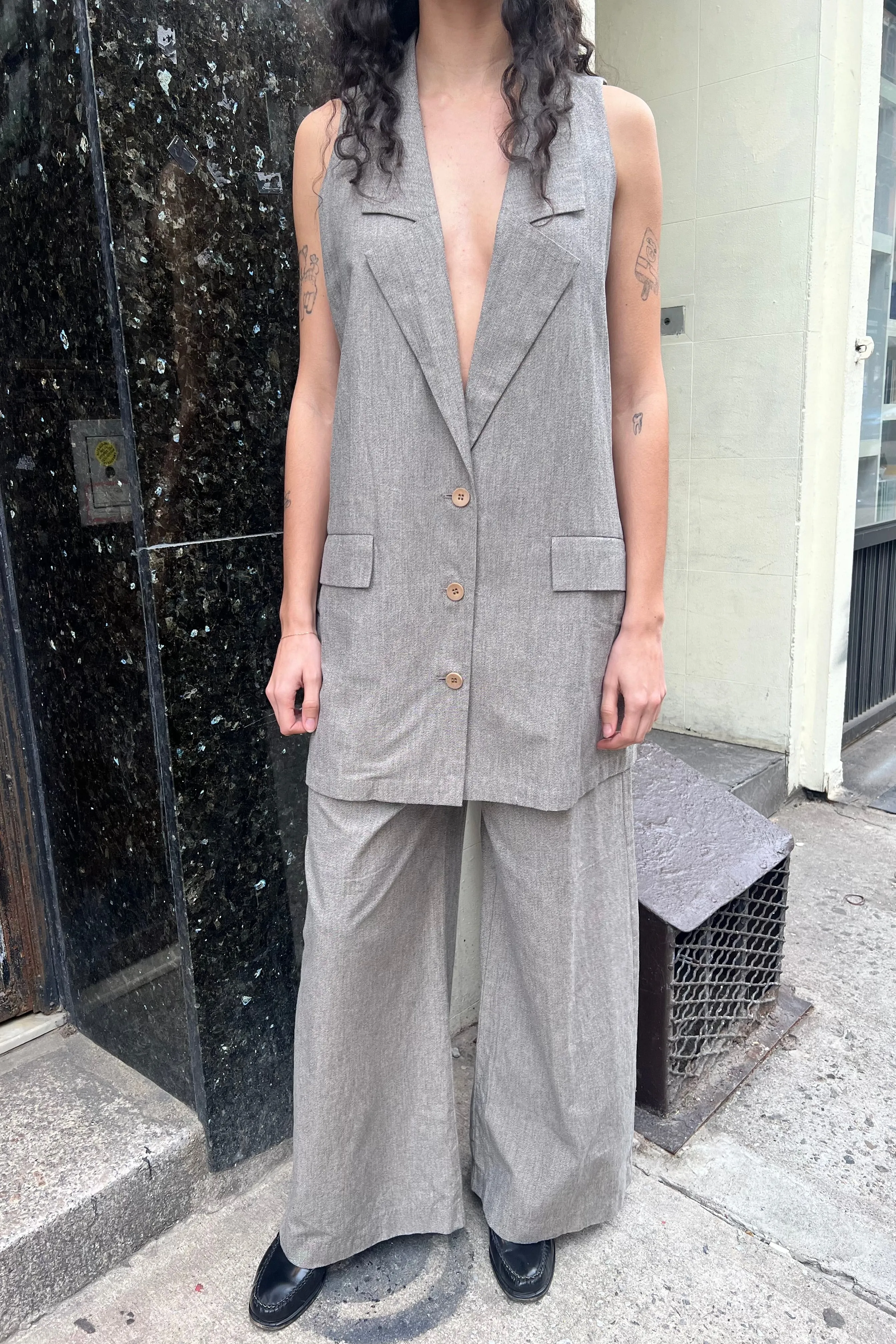 Jane Vest Sample - Heather Grey sold by WRAY