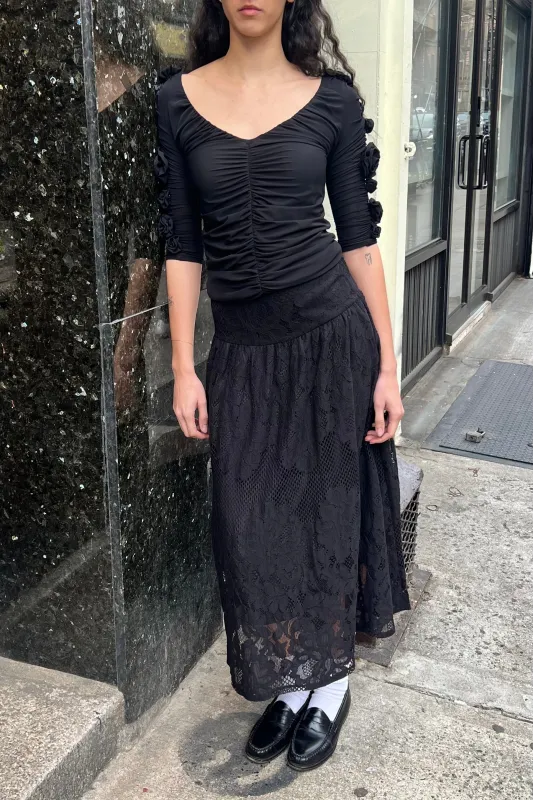 Lulu Skirt Sample - Black Lace sold by WRAY