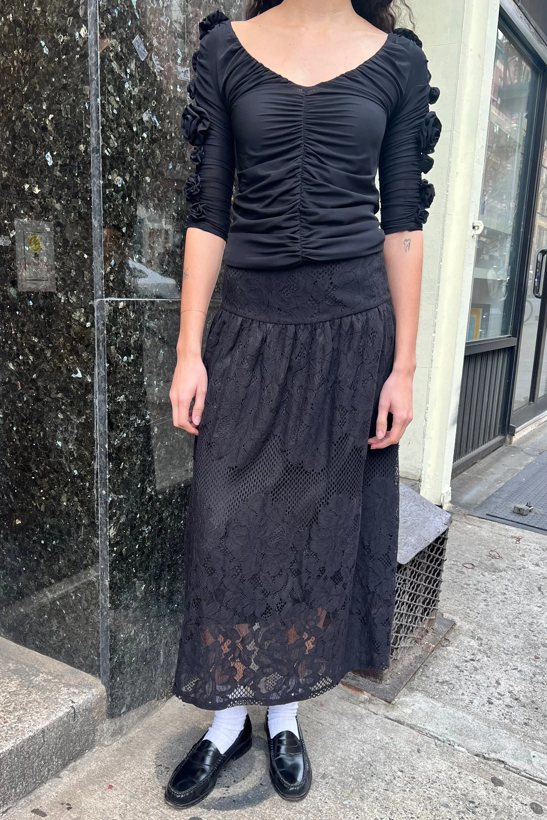 Lulu Skirt Sample - Black Lace sold by WRAY product image thumbnail 4