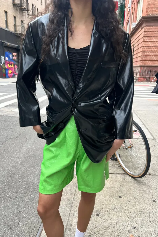 Vegan Leather Blazer Sample - Oil Slick sold by WRAY