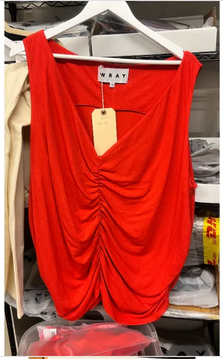 Isabella Top Sample - Tomato sold by WRAY