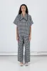 Luna Pant - Black Check sold by WRAY