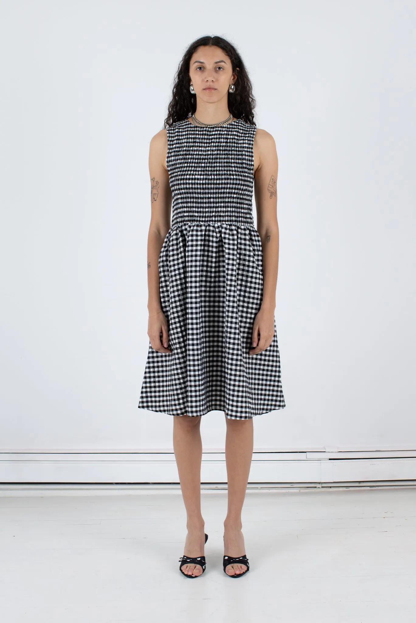 Garden Dress - Black Check sold by WRAY product image thumbnail 2