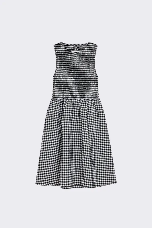 Garden Dress - Black Check sold by WRAY