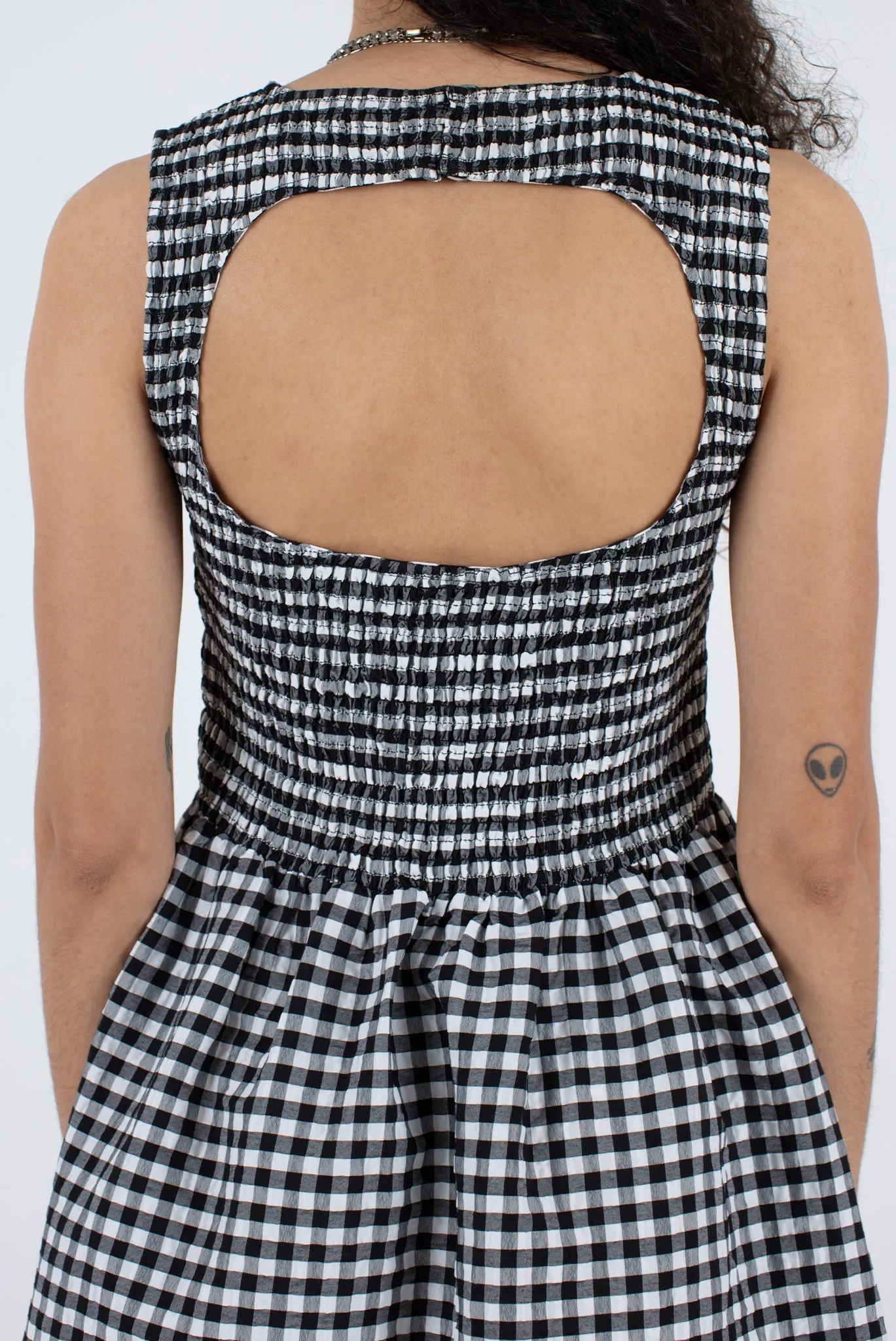 Garden Dress - Black Check sold by WRAY product image thumbnail 5