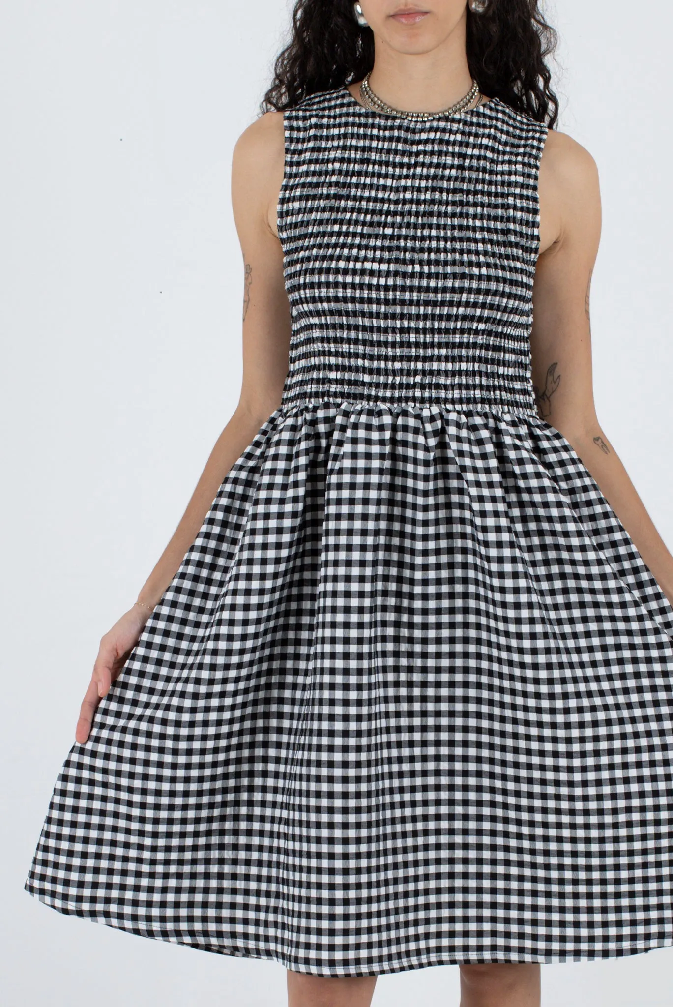 Garden Dress - Black Check sold by WRAY product image thumbnail 4