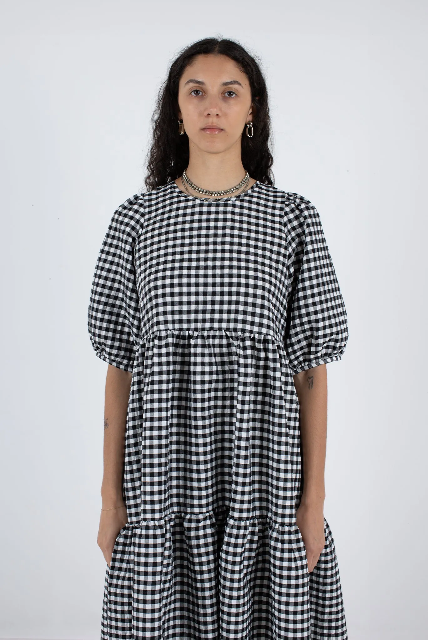 Rosemary Dress - Black Check sold by WRAY product image thumbnail 5
