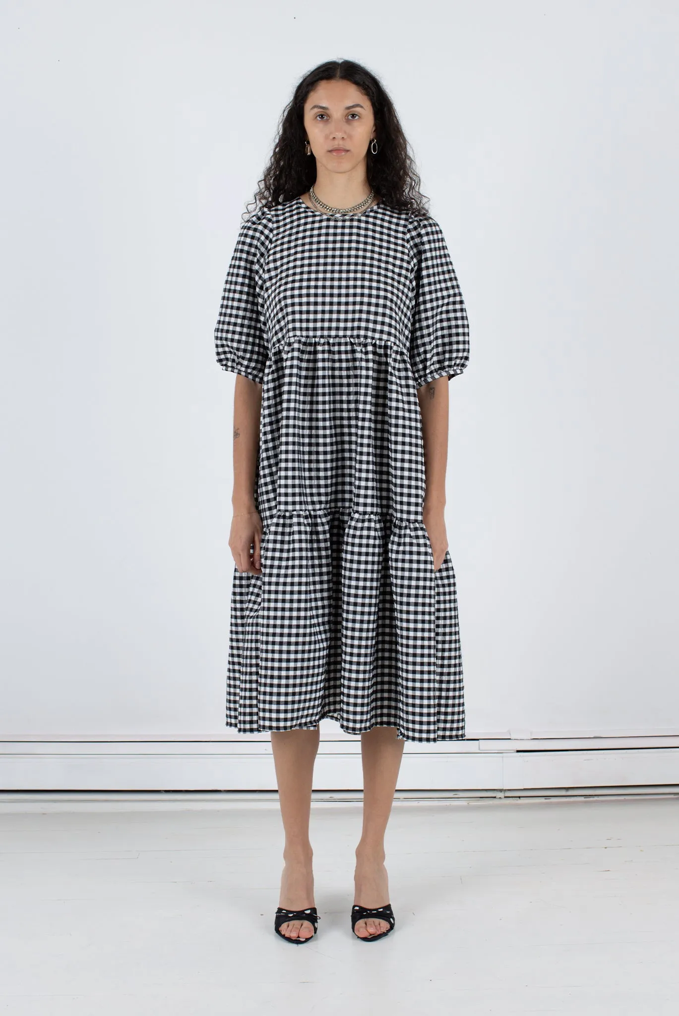 Rosemary Dress - Black Check sold by WRAY product image thumbnail 3