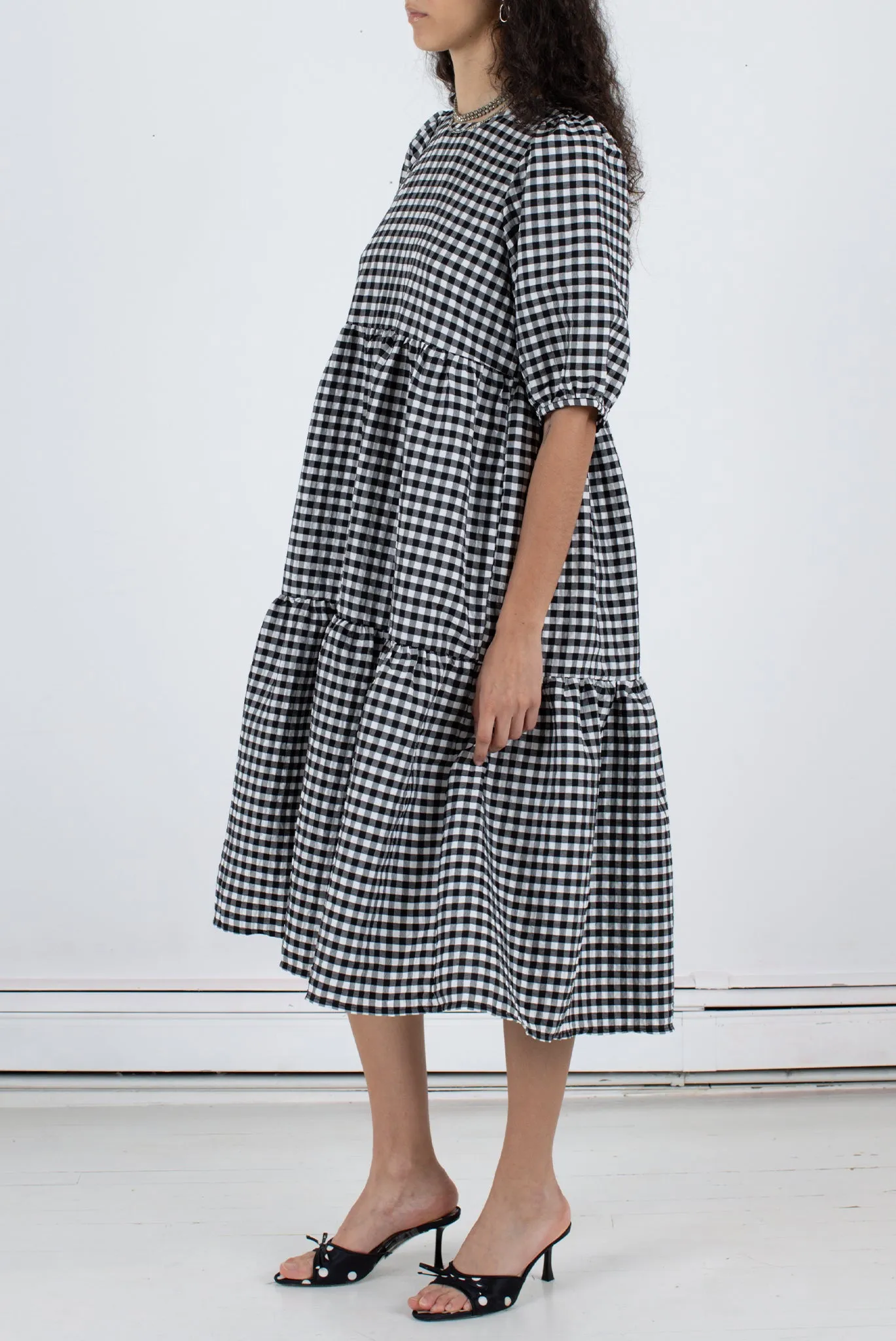 Rosemary Dress - Black Check sold by WRAY product image thumbnail 4