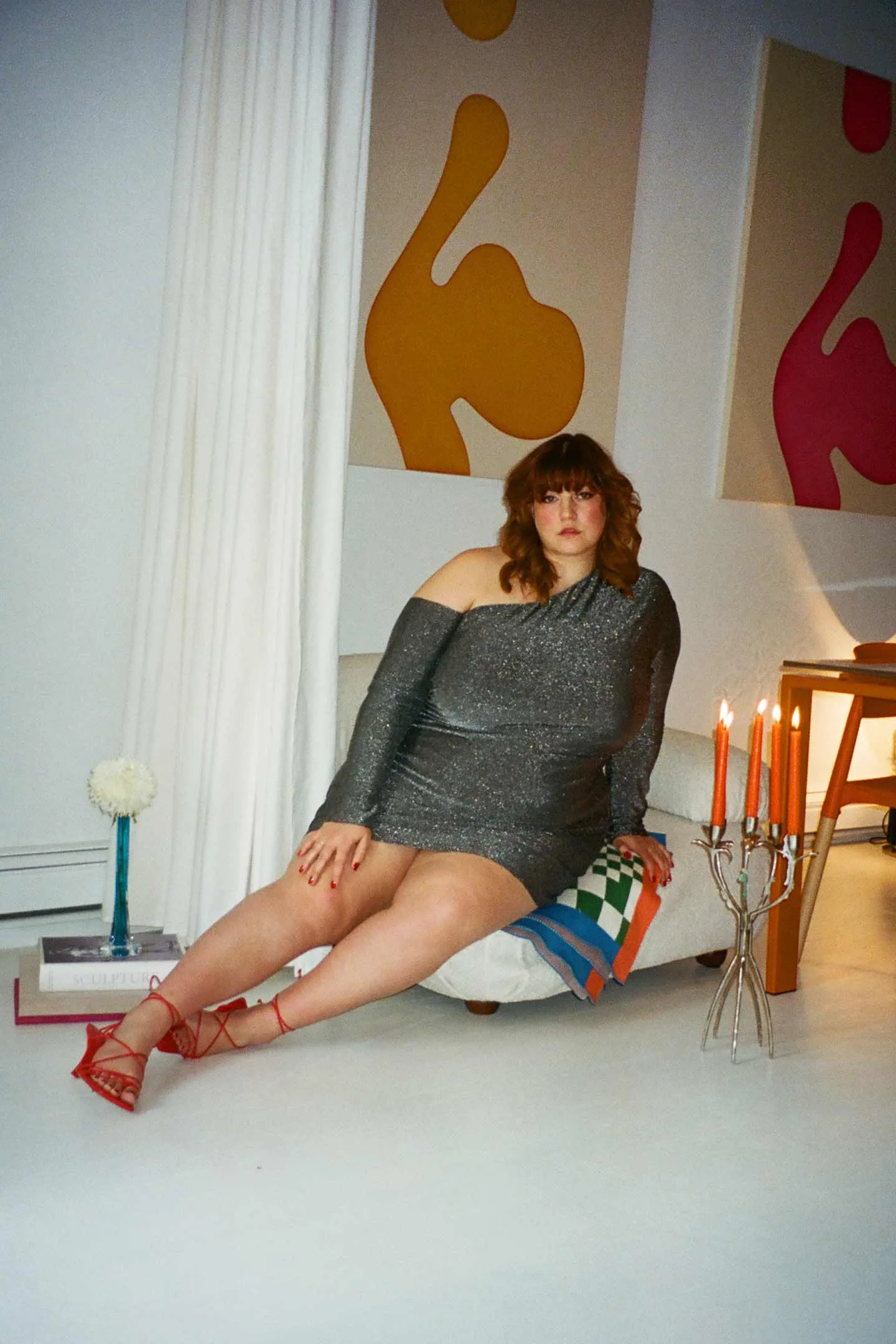 Asymmetrical Mini Dress - Shimmer Stretch sold by WRAY product image thumbnail 3