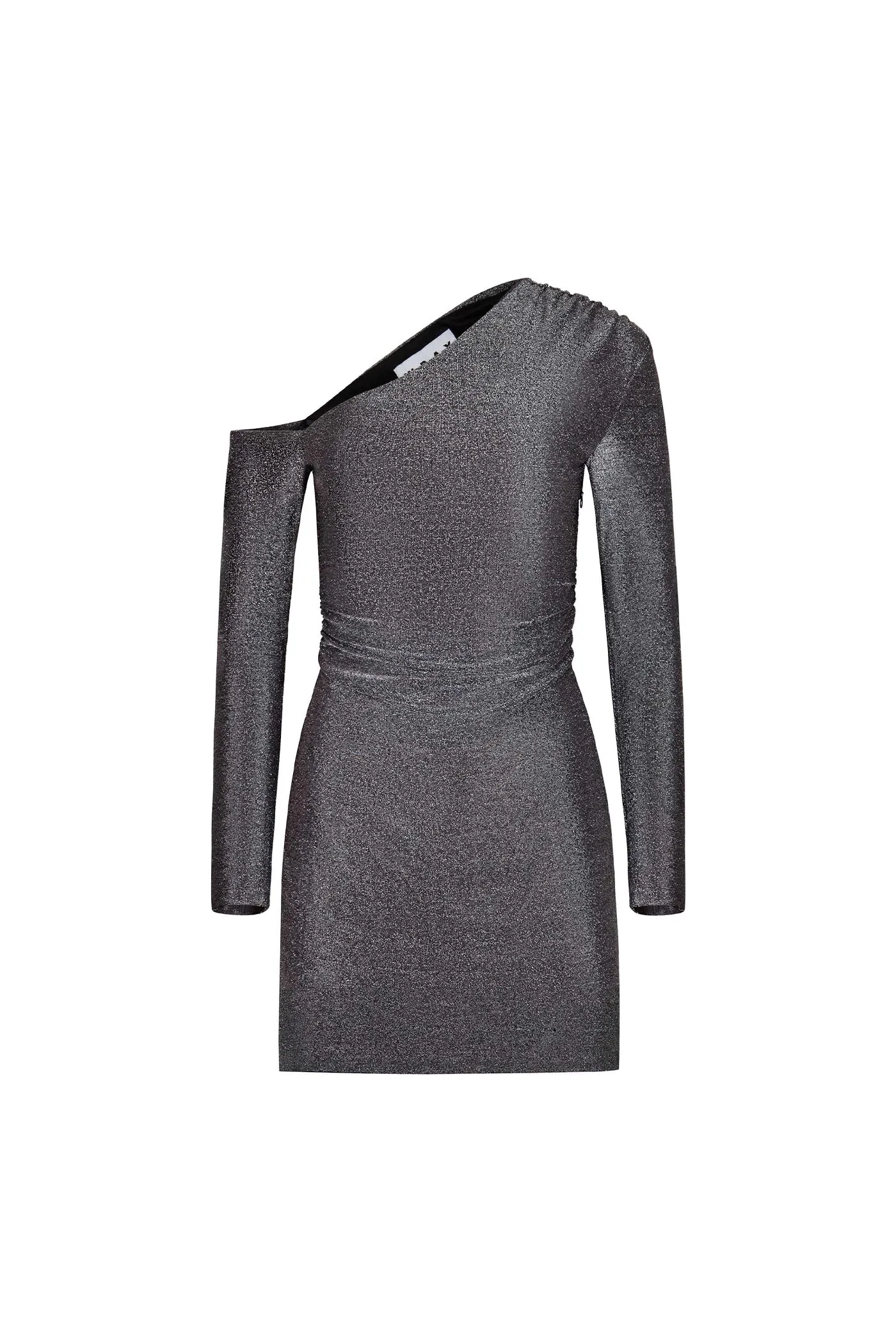 Asymmetrical Mini Dress - Shimmer Stretch sold by WRAY