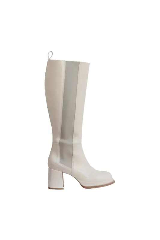 Knee High Boot - Ecru made by WRAY