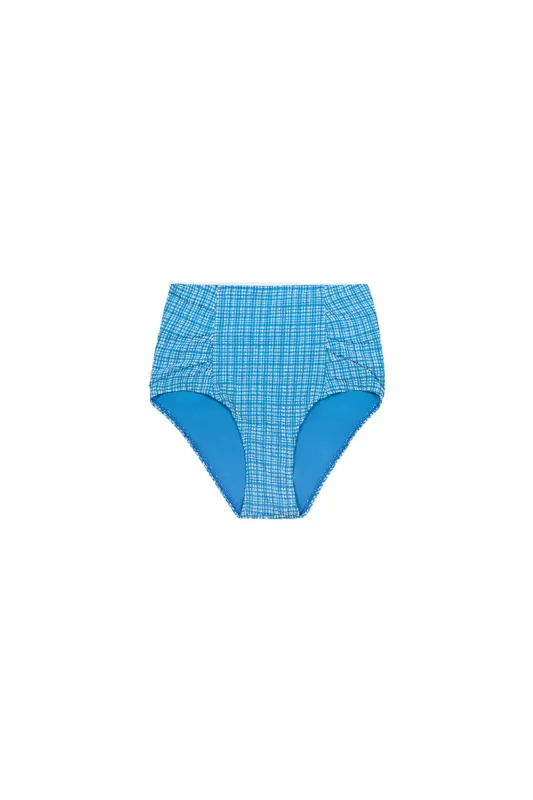 Neve Bikini Bottom - Ocean Micro Gingham sold by WRAY