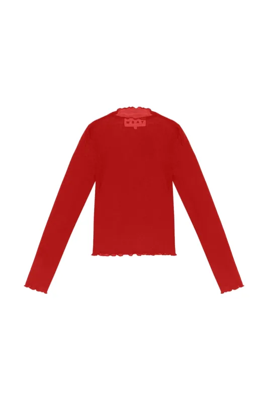 Long Sleeve Maya Tee - Carnation sold by WRAY