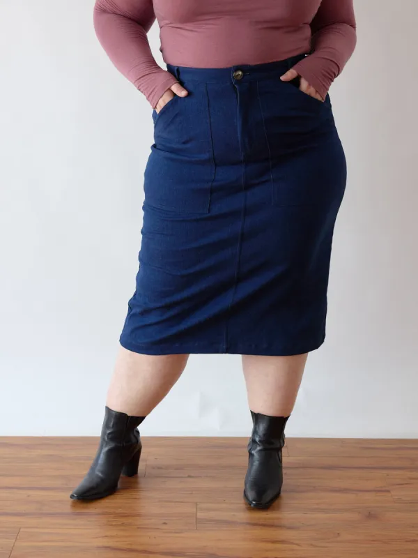 DARK DENIM STEVIE SKIRT sold by Free Label
