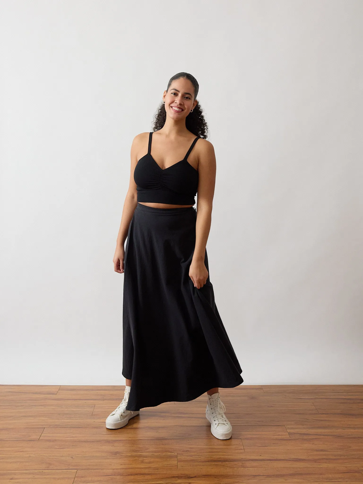 BLACK MAXINE WRAP SKIRT sold by Free Label product image thumbnail 4